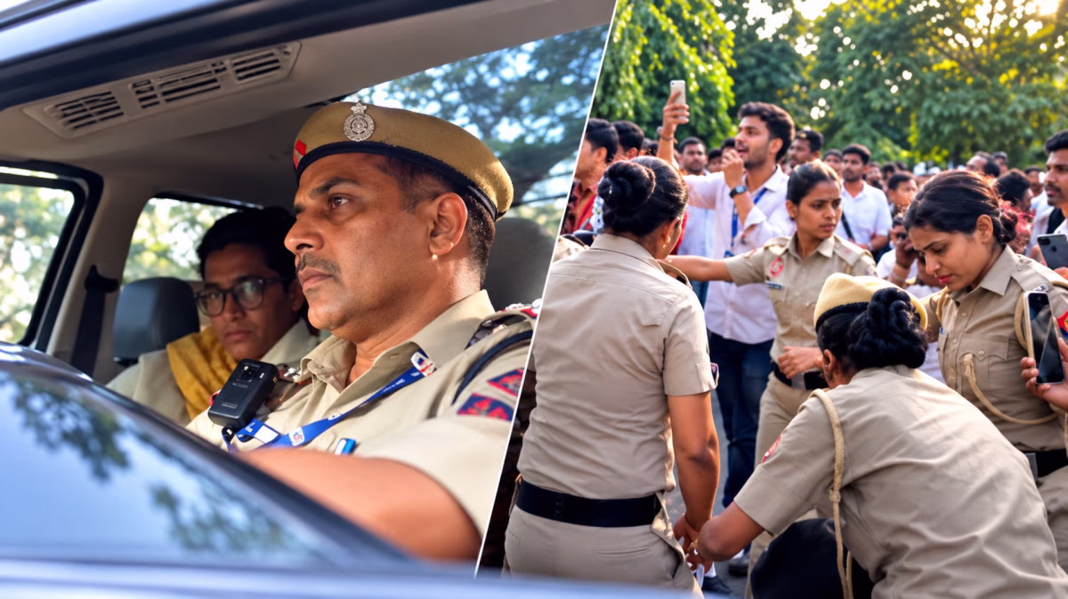 AISA अध्यक्ष नेहा बोरा को पुलिस ने लिया हिरासत में, थाने ले जाकर छोड़ा