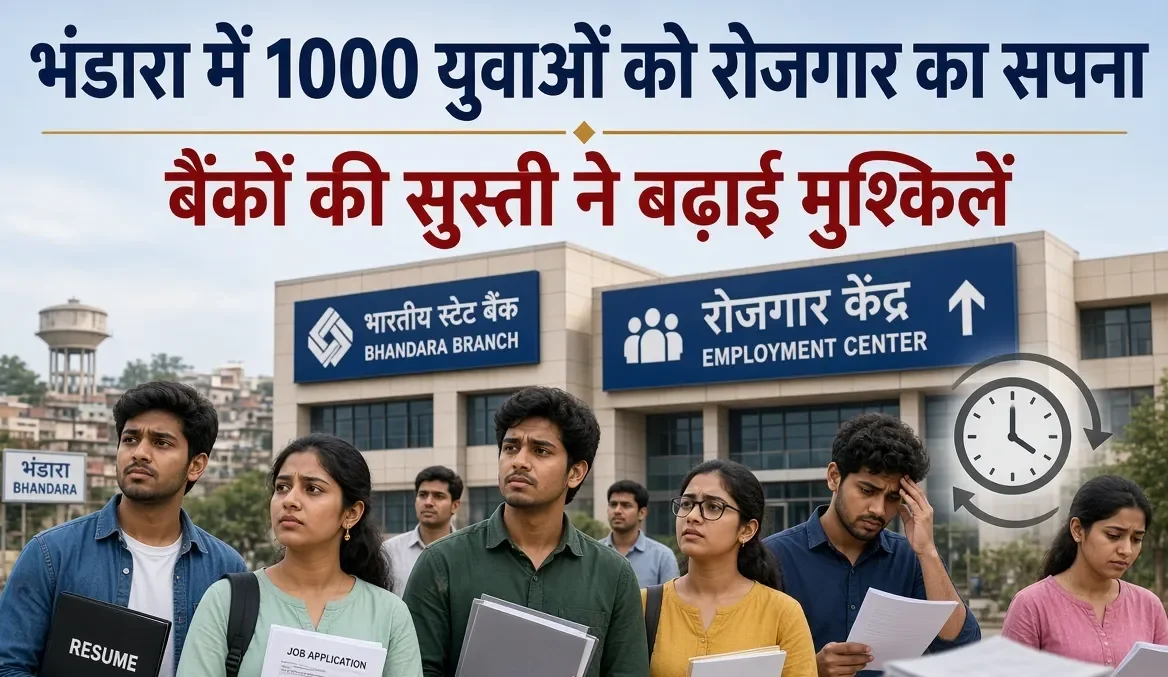 भंडारा में 1000 युवाओं को रोजगार का सपना, बैंकों की सुस्ती ने बढ़ाई मुश्किलें