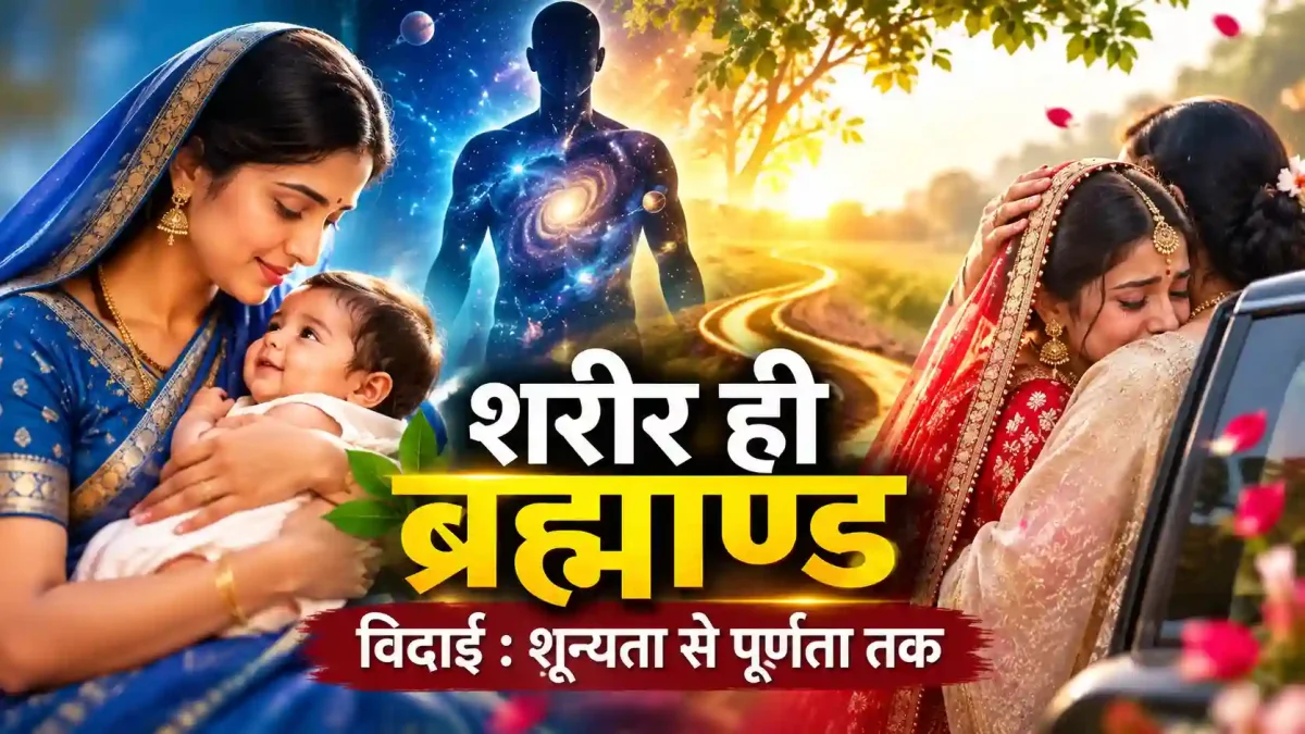 शरीर ही ब्रह्माण्ड और विदाई का दर्शन: शून्यता से पूर्णता तक की यात्रा
