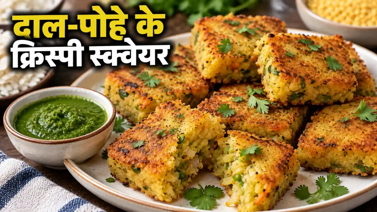 ब्रेड और आलू को कहें अलविदा! शाम की चाय के साथ बनाएं चना दाल और पोहे के कुरकुरे तवा स्क्वेयर