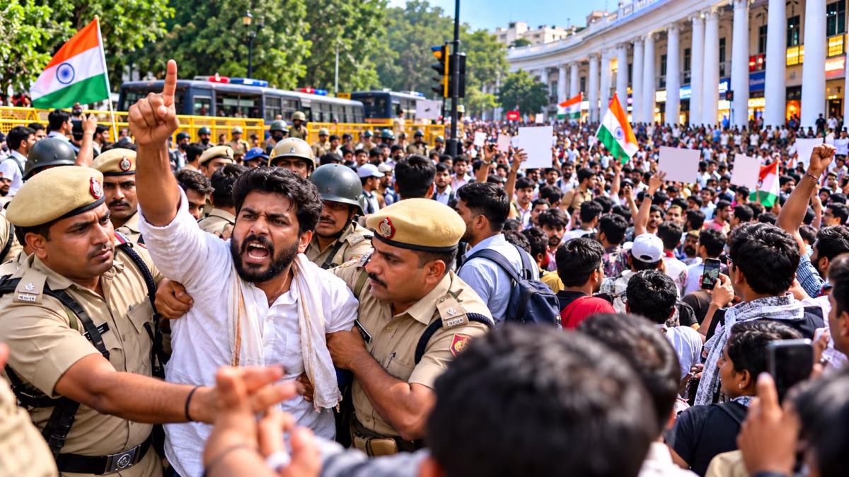 दिल्ली के जंतर-मंतर पर बवाल: कनॉट प्लेस तक पहुंचे प्रदर्शनकारी, पुलिस ने संभाला मोर्चा