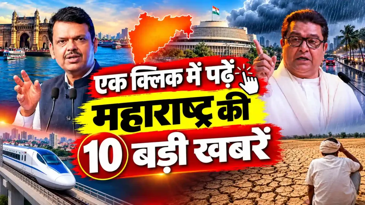 महाराष्ट्र की बड़ी खबरें: प्रोफेसर सस्पेंड, बुलेट ट्रेन का काम और मौसम का हाल