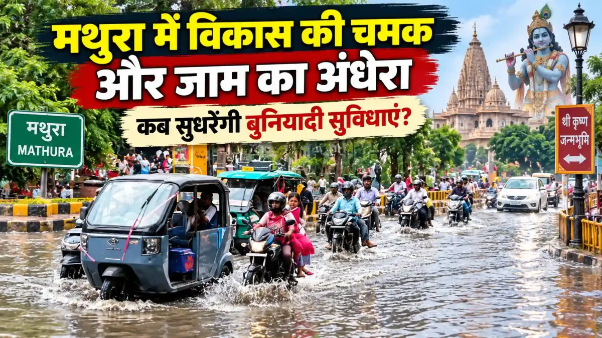 मथुरा में विकास की चमक और जाम का अंधेरा: कब सुधरेंगी बुनियादी सुविधाएं?