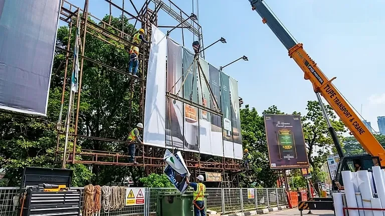 पिंपरी-चिंचवड़ में अवैध होर्डिंग्स पर मनपा का बड़ा एक्शन, 30x30 फीट का ढांचा ध्वस्त