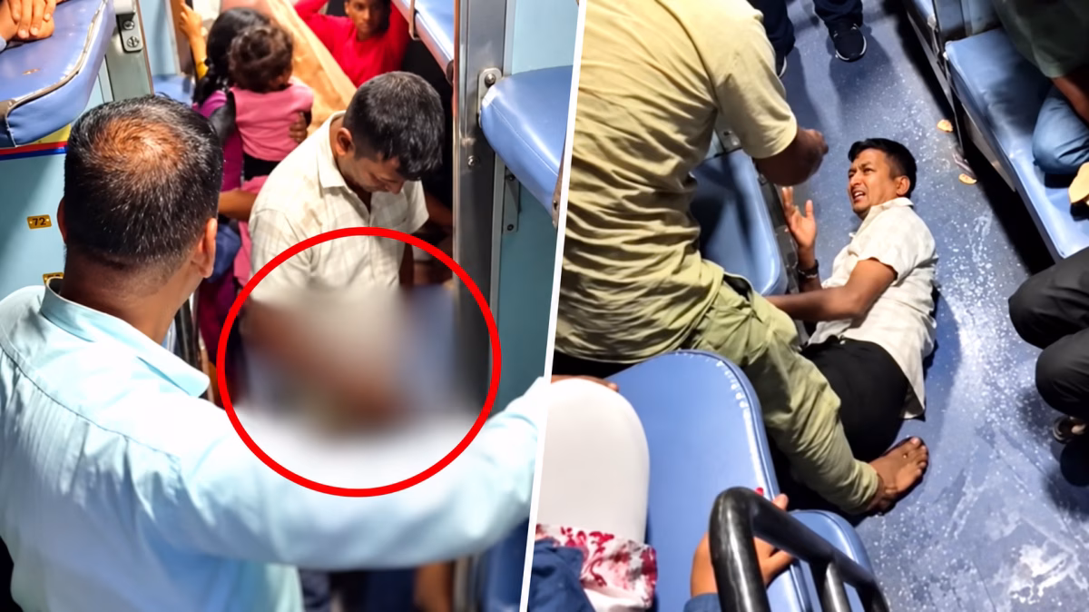 ट्रेन में महिलाओं के सामने करने लगा गंदी हरकत, यात्रियों का फूटा गुस्सा