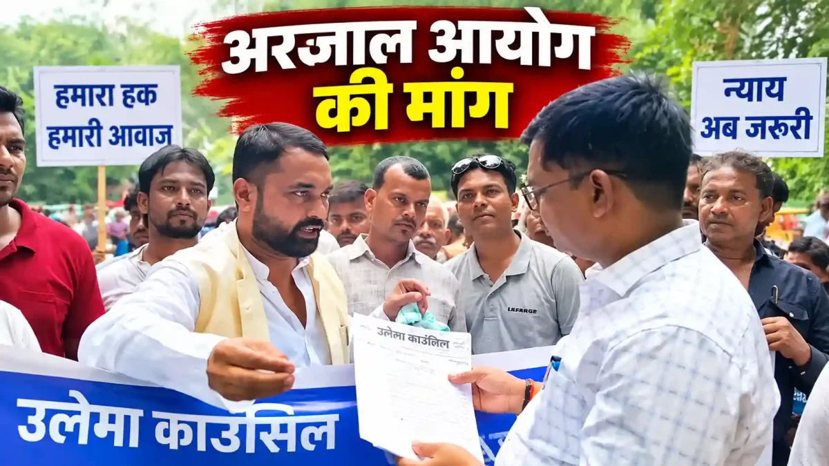 अरजाल आयोग के गठन की मांग को लेकर उलेमा काउंसिल की पदयात्रा
